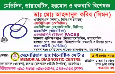 Dr. Md. Ahsanul Kabir Limon-Medicine Specialist