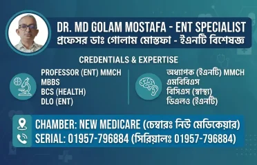 Prof Dr. Md Golam Mostafa – ENT Specialist