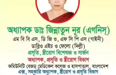 Prof. Dr. Jinnatun Nur Agnes-Gynecologist