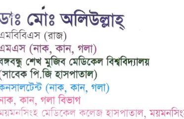 Dr. Md. Waliullah – ENT Specialist