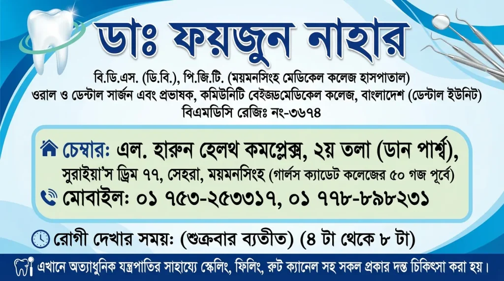 Dr. Faizunnahar-Dental Surgeon Mymenisngh